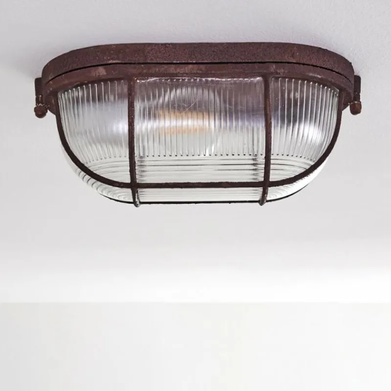 hofstein Plafonnier Catawba Rouille, 1 lumière