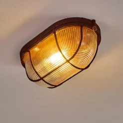 hofstein Plafonnier Catawba Rouille, 1 lumière