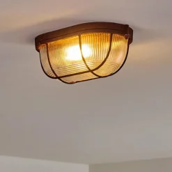 hofstein Plafonnier Catawba Rouille, 1 lumière