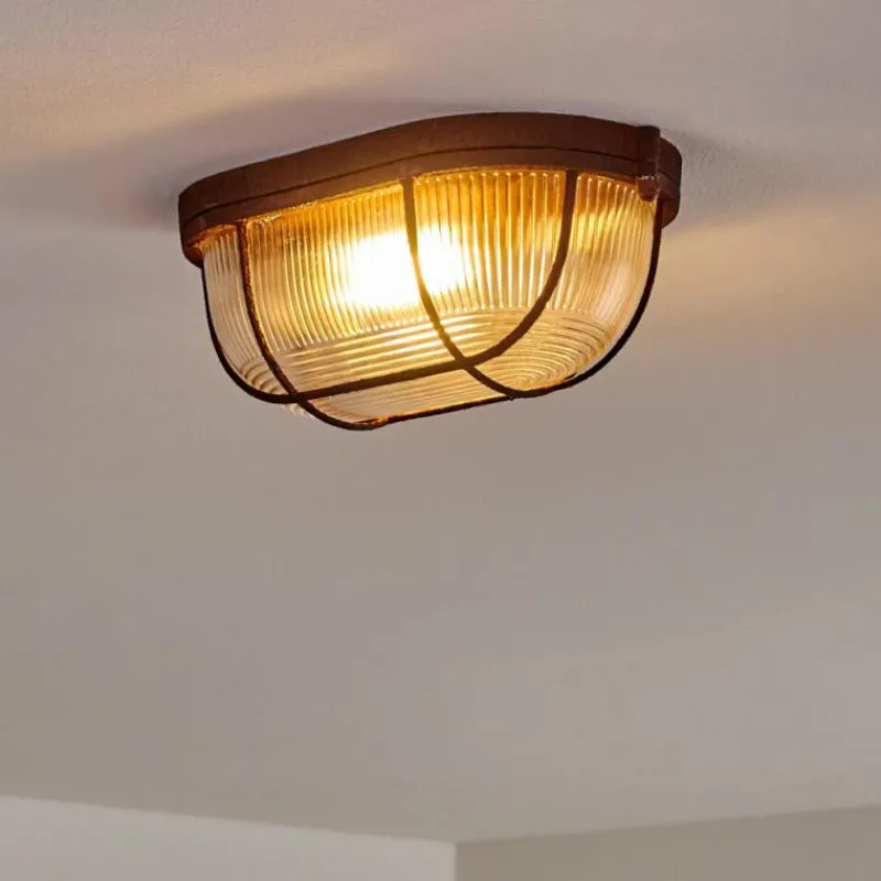 hofstein Plafonnier Catawba Rouille, 1 lumière