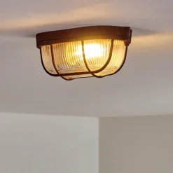 hofstein Plafonnier Catawba Rouille, 1 lumière