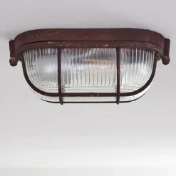 hofstein Plafonnier Catawba Rouille, 1 lumière