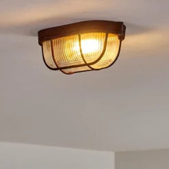 hofstein Plafonnier Catawba Rouille, 1 lumière