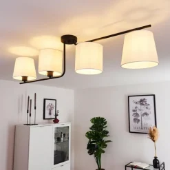 Lampes En Tissu-hofstein Plafonnier Cayuta Noir, 4 lumières