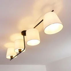 Lampes En Tissu-hofstein Plafonnier Cayuta Noir, 4 lumières