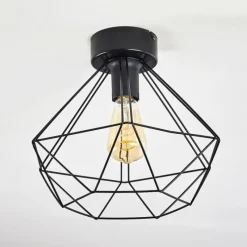 Luminaires Rustiques-hofstein Plafonnier Cenova Noir, 1 lumière