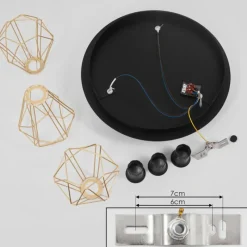 hofstein Plafonnier Cenova Noir, 3 lumières