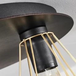 hofstein Plafonnier Cenova Noir, 3 lumières