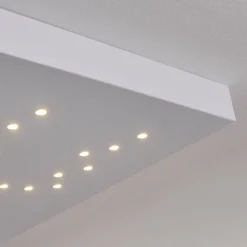 hofstein Plafonnier Cetara LED Gris, 1 lumière, Télécommandes, Changeur de couleurs