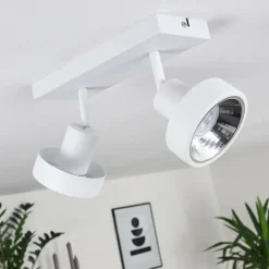 hofstein Plafonnier Chagres Blanc, 2 lumières* Spots Et Projecteurs