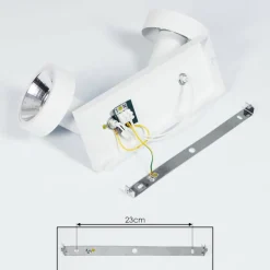 hofstein Plafonnier Chagres Blanc, 2 lumières* Spots Et Projecteurs