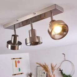 hofstein Plafonnier Chagres Nickel mat, 3 lumières