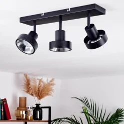 Lampes Industrielles-hofstein Plafonnier Chagres Noir, 3 lumières