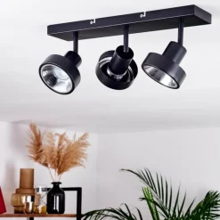 Lampes Industrielles-hofstein Plafonnier Chagres Noir, 3 lumières