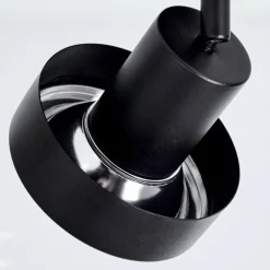 Lampes Industrielles-hofstein Plafonnier Chagres Noir, Argenté, 4 lumières