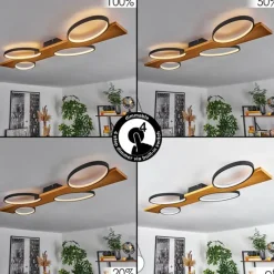 hofstein Plafonnier Chancani LED Écru, Noir, 1 lumière