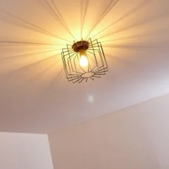 Lampes Vintages & Rétros-hofstein Plafonnier Chava Noir, 1 lumière