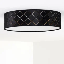 Lampes En Tissu-hofstein Plafonnier Chazy Blanc, 2 lumières