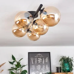 hofstein Plafonnier Chehalis Ambre, 5 lumières