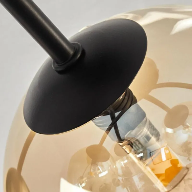 hofstein Plafonnier Chehalis Ambre, Clair, 6 lumières