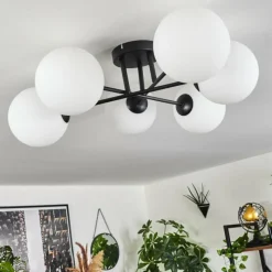 hofstein Plafonnier Chehalis Blanc, 6 lumières