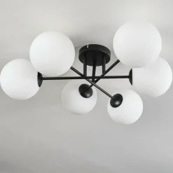 hofstein Plafonnier Chehalis Blanc, 6 lumières