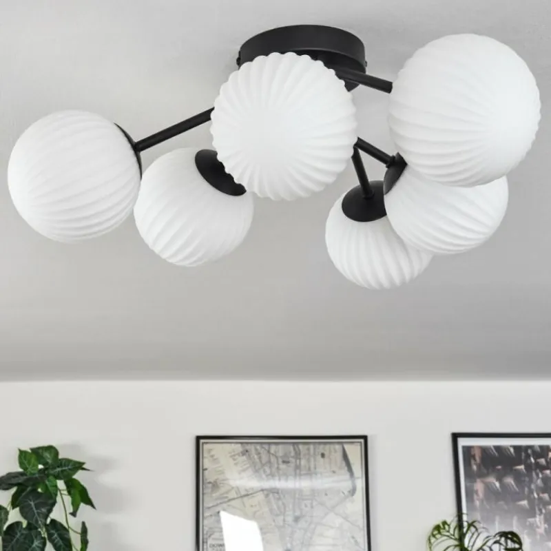 hofstein Plafonnier Chehalis Blanc, 6 lumières