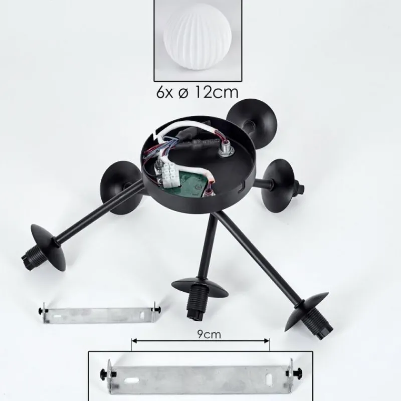 hofstein Plafonnier Chehalis Blanc, 6 lumières