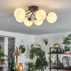 hofstein Plafonnier Chehalis Blanc, 6 lumières