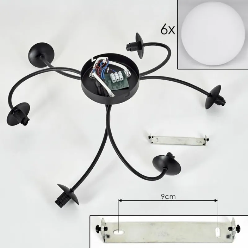 hofstein Plafonnier Chehalis Blanc, 6 lumières