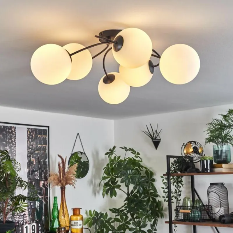 hofstein Plafonnier Chehalis Blanc, 6 lumières