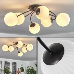 hofstein Plafonnier Chehalis Blanc, 6 lumières