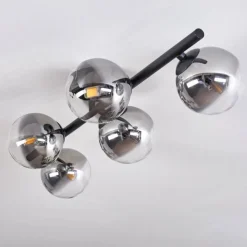 hofstein Plafonnier Chehalis Clair, Fumé, 5 lumières