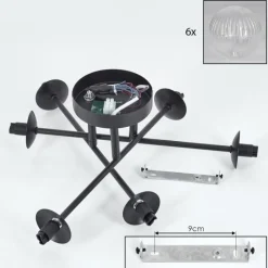 hofstein Plafonnier Chehalis Clair, 6 lumières