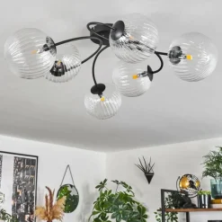 hofstein Plafonnier Chehalis Clair, 6 lumières