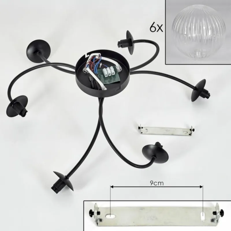 hofstein Plafonnier Chehalis Clair, 6 lumières