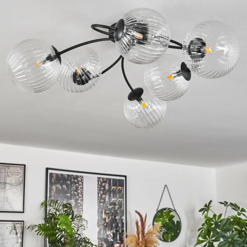 hofstein Plafonnier Chehalis Clair, 6 lumières
