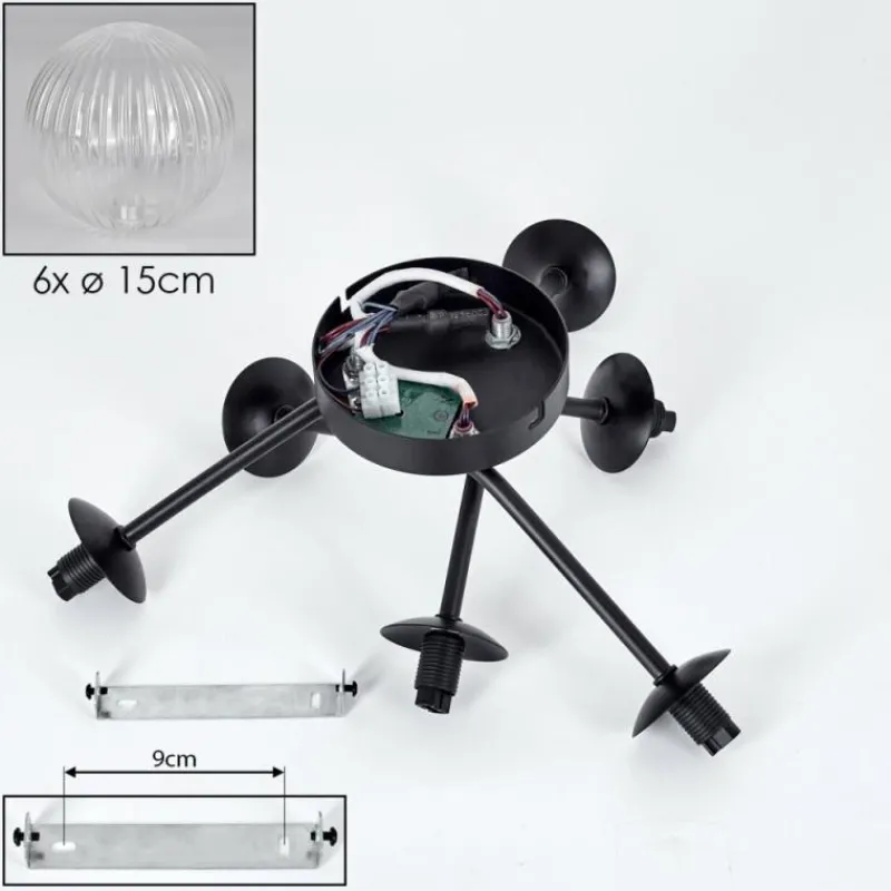 hofstein Plafonnier Chehalis Clair, 6 lumières