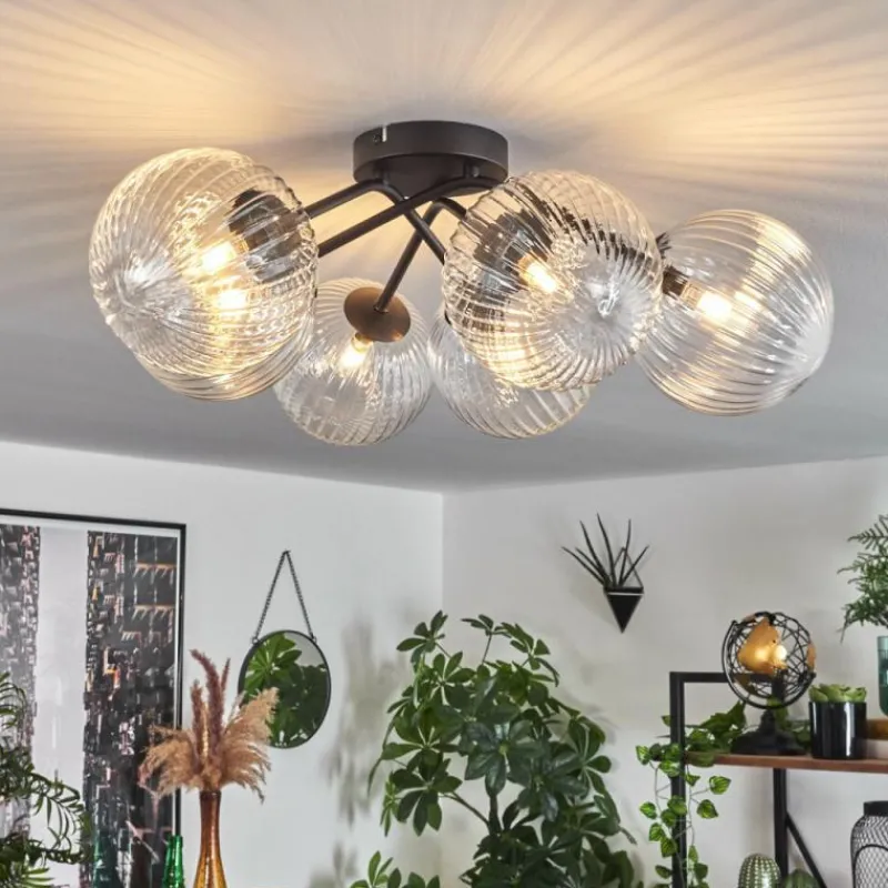 hofstein Plafonnier Chehalis Clair, 6 lumières