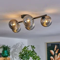 hofstein Plafonnier Chehalis Fumé, 5 lumières