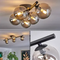 hofstein Plafonnier Chehalis Fumé, 5 lumières