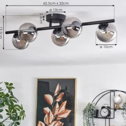 hofstein Plafonnier Chehalis Fumé, 5 lumières