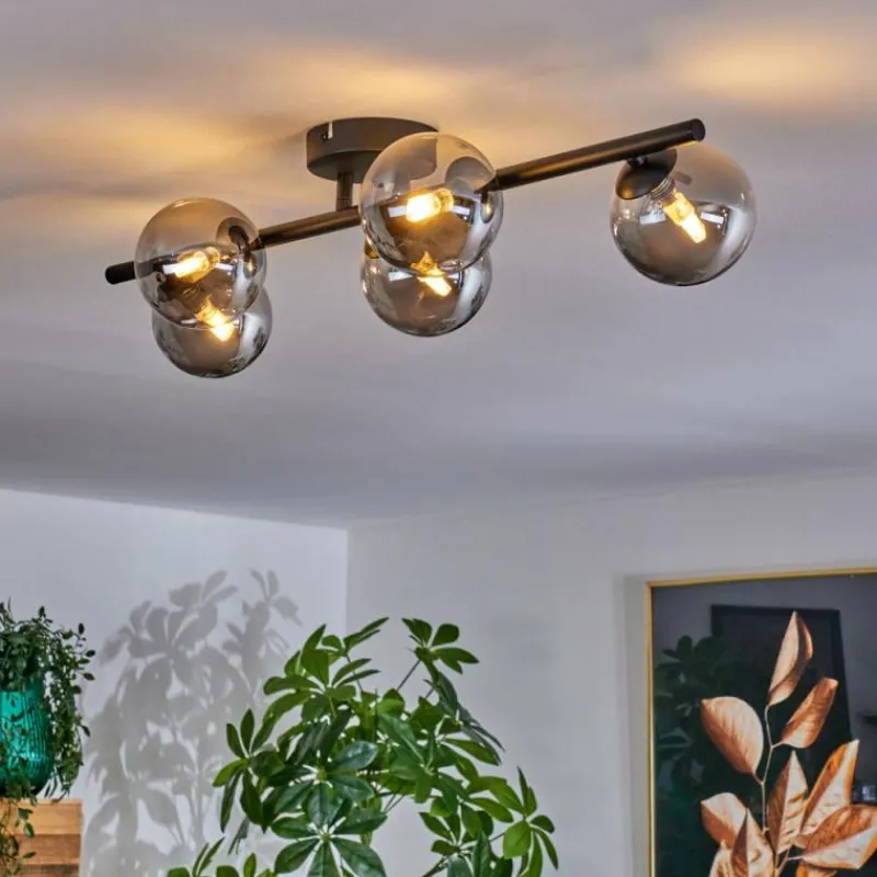 hofstein Plafonnier Chehalis Fumé, 5 lumières