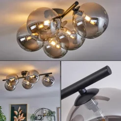 hofstein Plafonnier Chehalis Fumé, 5 lumières