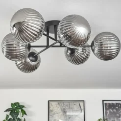 hofstein Plafonnier Chehalis Fumé, 6 lumières