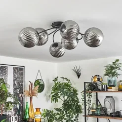 hofstein Plafonnier Chehalis Fumé, 6 lumières