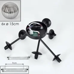 hofstein Plafonnier Chehalis Fumé, 6 lumières