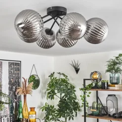 hofstein Plafonnier Chehalis Fumé, 6 lumières