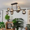 Suspension Verre Fumé-hofstein Plafonnier Chehalis LED Noir, 9 lumières