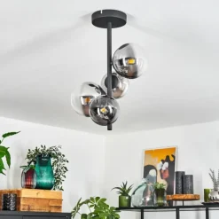 hofstein Plafonnier Chehalis Noir, 4 lumières